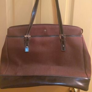 Etienne Aigner brown herringbone hand bag